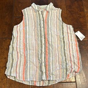 Croft & Barrow Women’s Striped Button Down Top